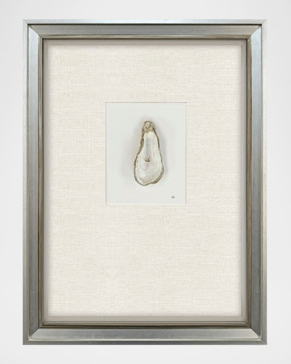 "Oyster in Paradise I" Mixed-Media Wall Art
